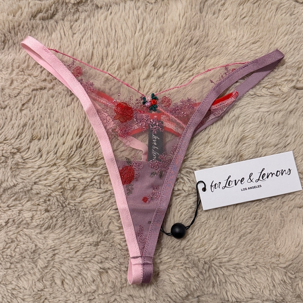 NWT FOR LOVE & LEMONS Rose Bloom Panty